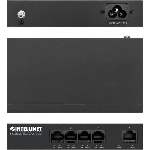Conmutador Intellinet Gigabit Ethernet Poe+ De 5 Puertos - P