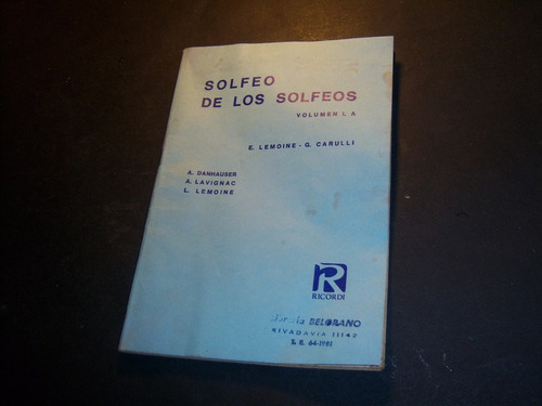 Solfeo De Los Solfeos I A . Enrique Lemoine . G Carulli