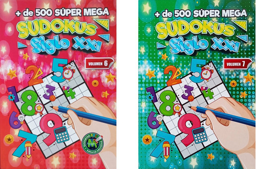 Pack 2 Tomos Varios De Super Mega Sudokus