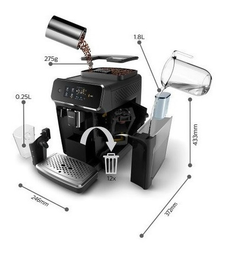 Cafetera Philips Expreso Automática Ep2231/42 1,8lts Digiya