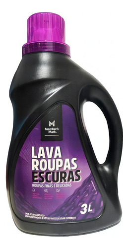 Sabão Para Roupas Escuras Líquido Lavar Camisetas Pretas 3l