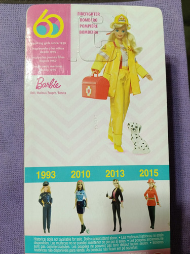Barbie Bombero You Can Be Anything Muñeca 60aniv Mattel (Usado)