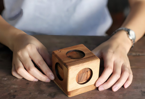 Rompecabezas De Cubo: Rompecabezas De Madera Para Adultos H