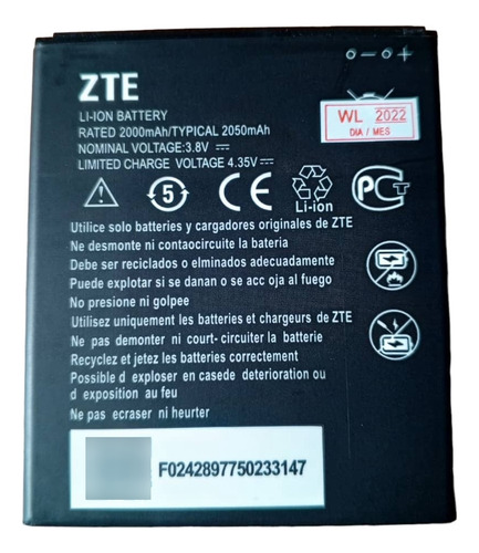 Bateria Zte A3 Lite Blade L8 Li3820t43p4h695945 (3133)