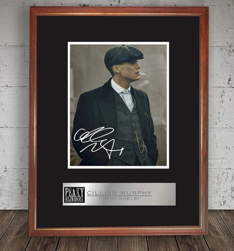 Cillian Murphy Thomas Shelby Foto Firmada En Cuadro Peaky