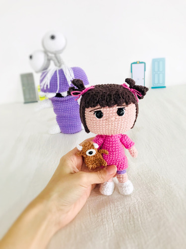Boo Nena Monster Inc Monstruos Niña Amigurumi Muñeca Tejida