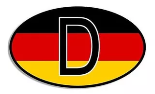 Euro Oval D Deutschland Bandera Alemania Calcomania