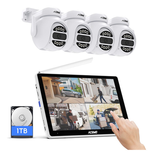 Nvr Con Pantalla Táctil Y Disco Duro De 1 Tb: Sistema De