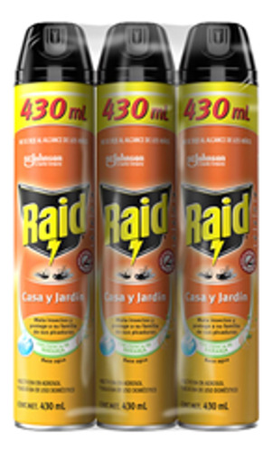Raid(r) Casa Y Jardín Naranja 3pack (1290ml)