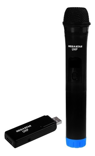 Microfone Sem Fio Profissional - Megastar Cor Preto