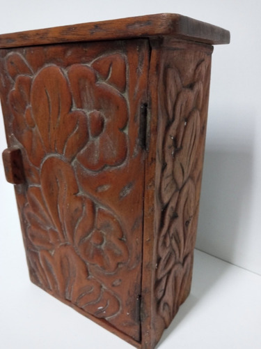 Imagen 3 de 8 de 7k Antiguo Pequeño Madera Tallado Decoracion Vintage