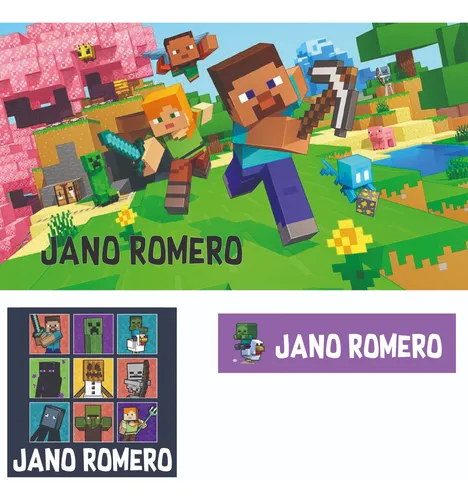 Combo Completo Stickers Lavables Personalizados Con Nombre