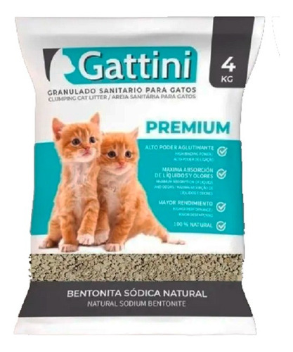 Piedrita Gattini Pack X 16kg 4 Bolsas X 4kg