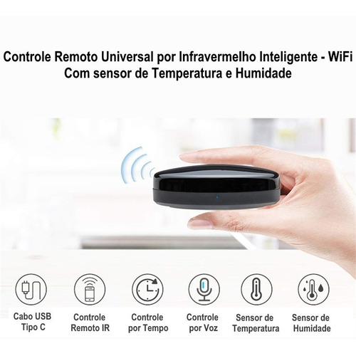 Controle Remoto Universal Wifi Ir + Temperatura + Humidade