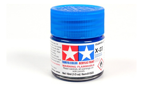 Pintura Acrílica 10ml X23 Clear Blue  By Tamiya # X23mn