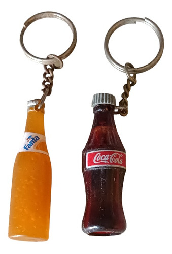 Llaveros Botella De Coca Cola Y De Fanta, Plastico