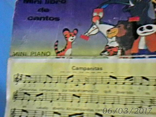 Cancionero De Pianito Antiguo Partitura