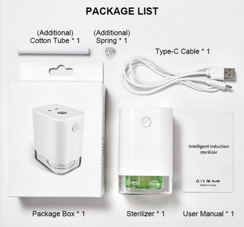 Sanitizador Desinfectante Manos Inteligente Sensor + Regalo