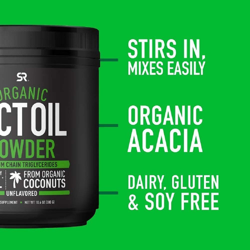 Imagen 3 de 4 de Aceite Mct En Polvo Sports Research (300 G)