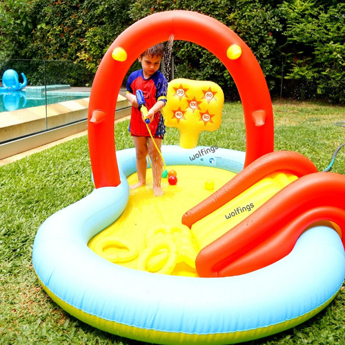 Imagen 4 de 10 de Pileta Inflable Bebes Grande Infantil Tobogan Juego Niños