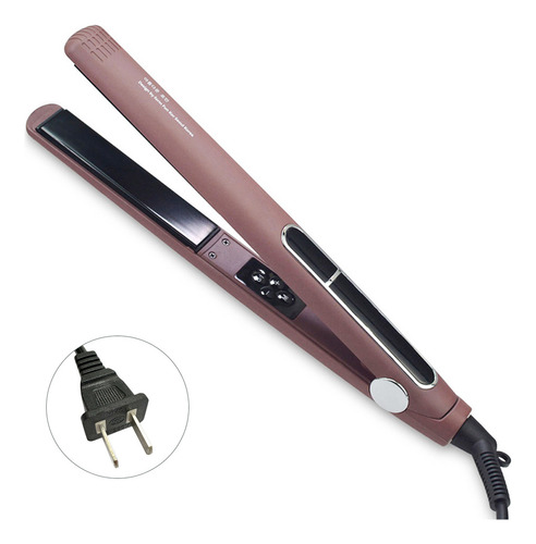 Plancha para cabello profesiona Profesional multifunción 480f Titanio Keratinas Ajuste de control de temperatura en 25 niveles 127V Función de corte automático de la electricidad
