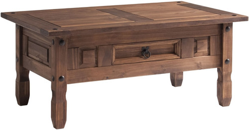 Imagen 1 de 4 de Mesa De Living Central Ratona Pino Macizo Rustico Mexicano