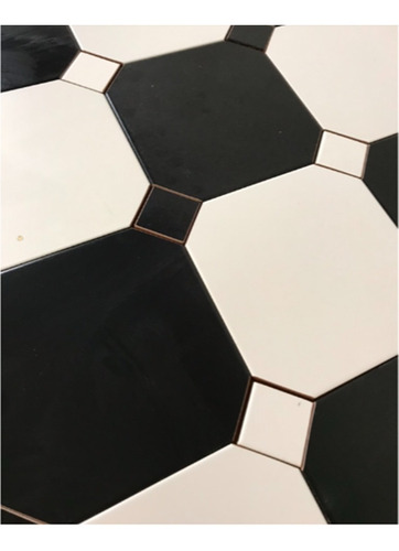 Cerámica Damero Octogonal Mate Satinado 20x20 Revestimiento Blanco
