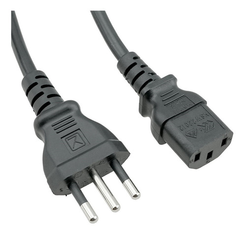 Cable Corriente 3 En Linea Pc Computadoras Monitores Fuentes