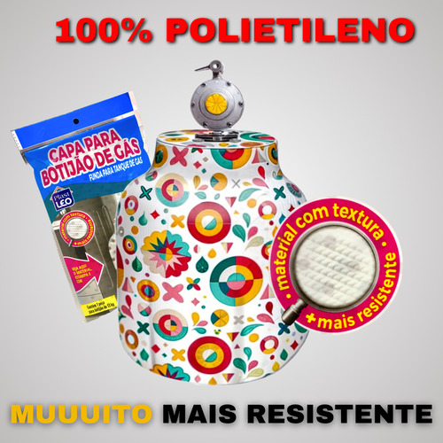Capa Protetora Para Botijão Plast Leo Capa Bujão De Gás Impermeável
