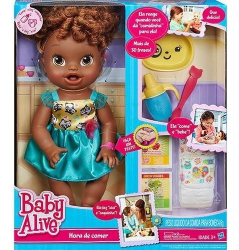 Boneca Baby Alive Hora De Comer Negra - Hasbro