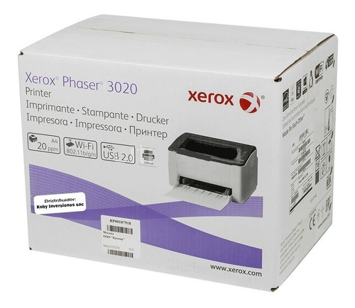 Impresora Xerox Phaser 3020v_bip Laser/mono - Wifi