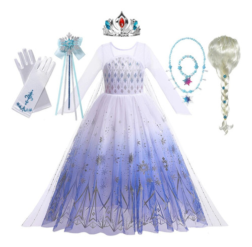 Vestido Anna Snow Queen Para Niños