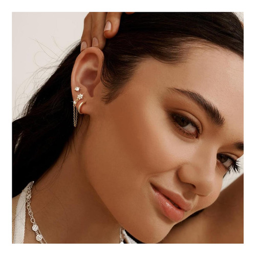 Hevcoy Pendientes De Cadena De Oro: Pendientes De Aro Para