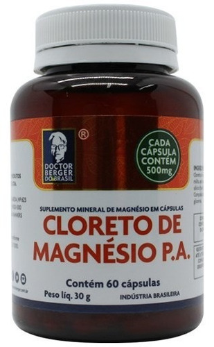 Cloreto De Magnésio P.a 60 Cápsulas - Doctor Berger Sabor Não se aplica