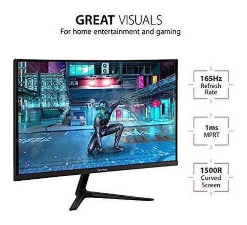 Imagen 2 de 5 de Viewsonic Vx3218-pc-mhd Monitor Curvo Para Juegos De 32 PuLG