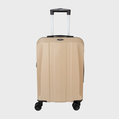 Mala De Viagem Anac Abs Rígida, Com Rodas Duplas 360º, Expansível, Cadeado Com Senha, Dourado World Onboard