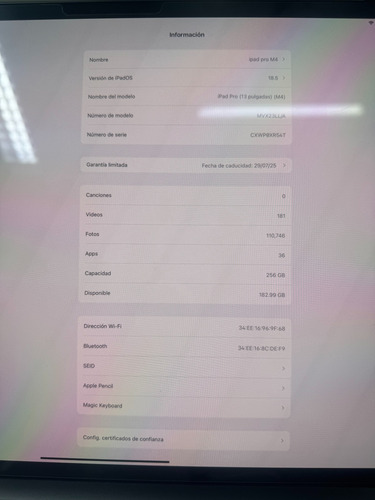Apple iPad M4 Pro 16gb Ram 256gb 13.9 Pantalla (Usado)