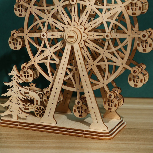 Rompecabezas 3d De Noria, Juguetes De Madera, Rompecabezas I