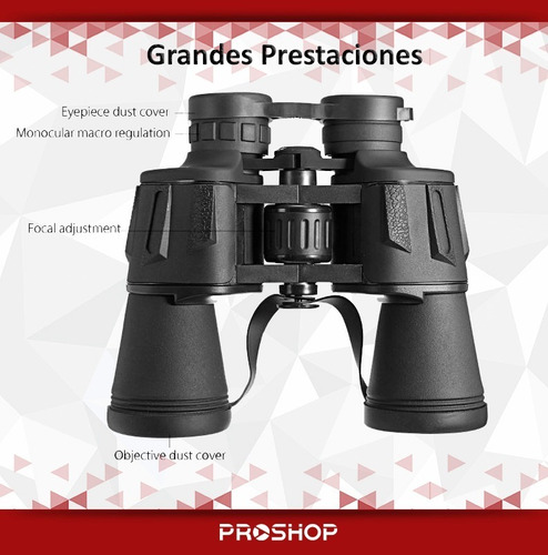 Imagen 5 de 10 de Binoculares Larga Vista Potente Prismatico 20x50 Bak-4 Modelo Nuevo