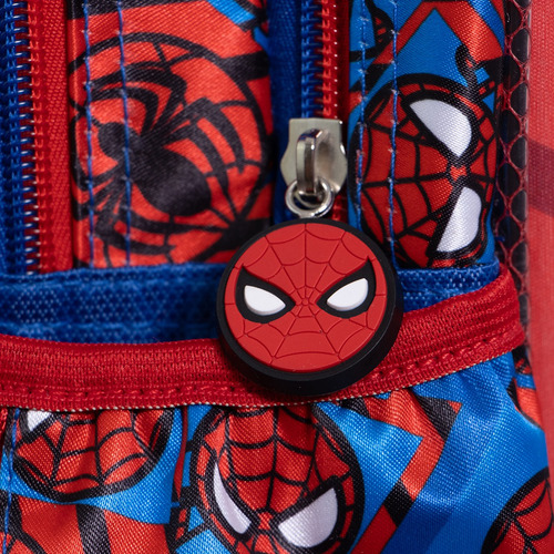 Mochila Spiderman Con Luz Original Ruz Primaria Con Ruedas Rojo Liso