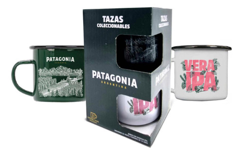 Jarrito Taza Cerveza Patagonia X2 Enlozado 24.7 + Vera Ipa