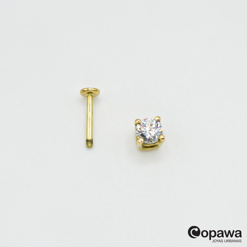 Piercing Labret Tragus Oro 18k Grifa 4.5mm - Copawa Joyas
