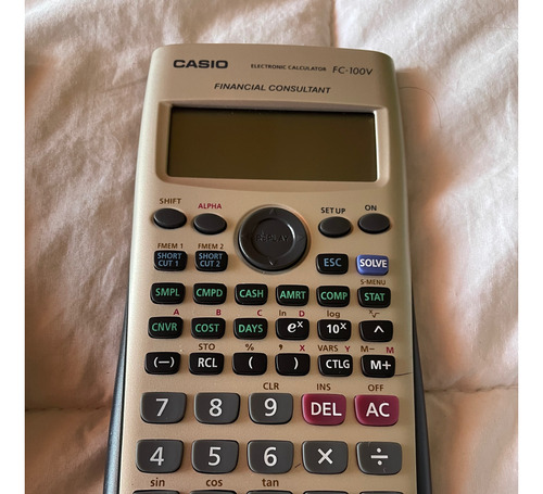 Calculadora Casio Fc 100v W Dh Gris