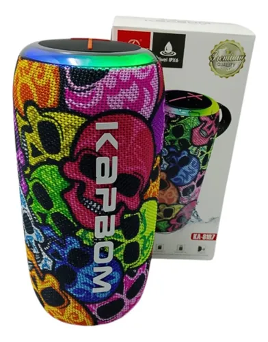 comprar Caixa De Som Led Rgb Bluetooth Portátil 14w Kapbom Ka-8197 Cor Colorida Usb