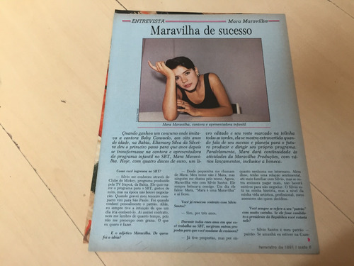 Página Da Revista Mais Abc Com Mara Maravilha Ano 1991 J177
