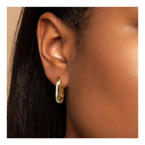Pendientes De Aro De Oro Para Mujer A La Moda, Pendientes En