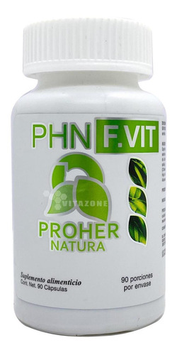 Imagen 1 de 5 de Phn F.vit 90 Capsulas Moringa Espirulina Chlorella Piña Lino