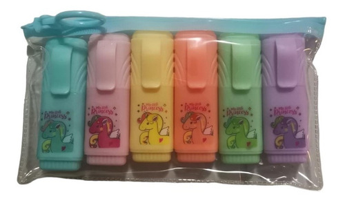 6 Marcadores Resaltadores En Color Pastel My Little Princes Pastel