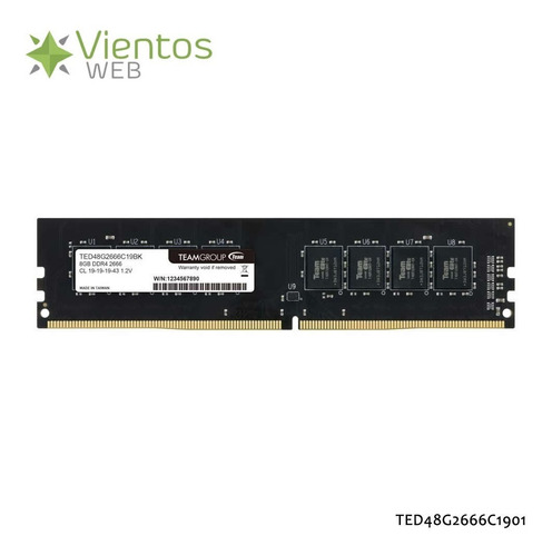 Memoria Ram 8gb 2666mhz Ddr4 (1x8gb) Team Elite Pc U-dimm