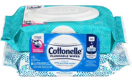 Imagen 2 de 2 de Toallitas Desechables Sin Alcohol Cottonelle (504 Pzas.)